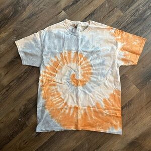Spiral Orange Tie-Dye Short Sleeve Tee